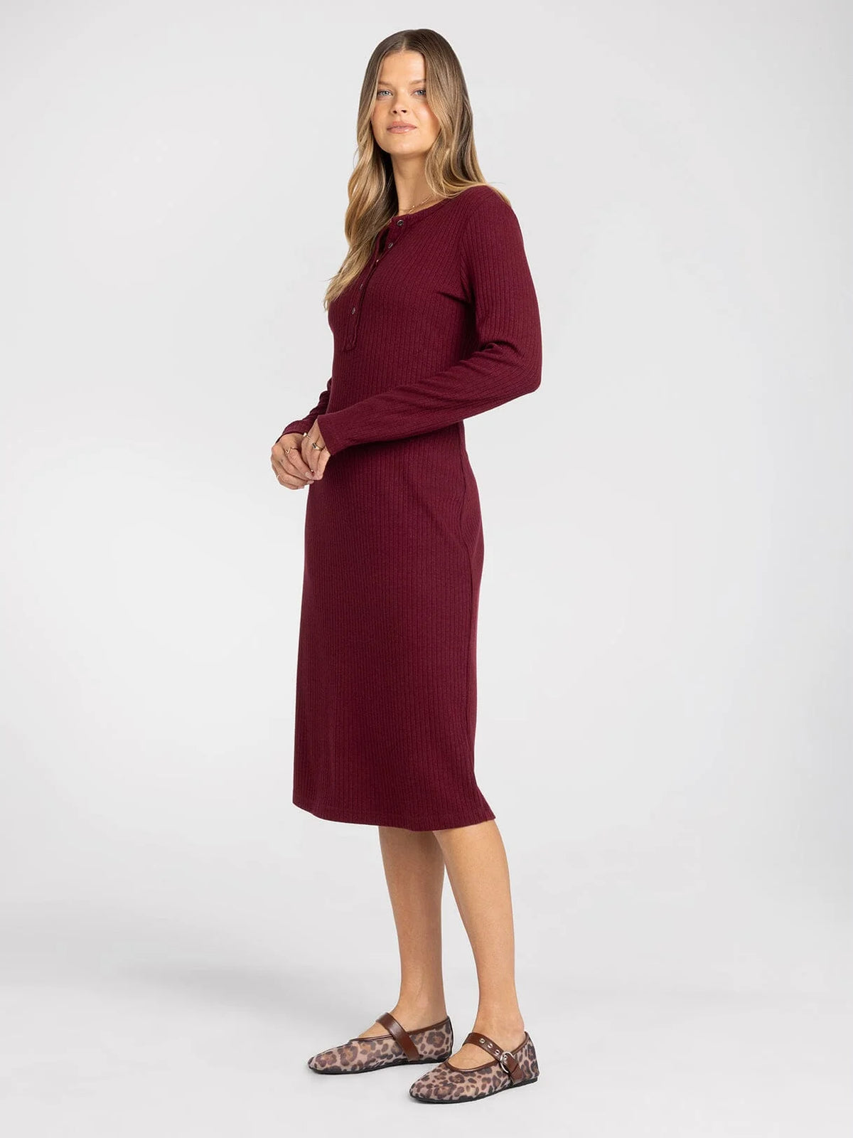 Larsen Dress in Burgundy
