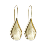 Leslie organic drop earrings brass