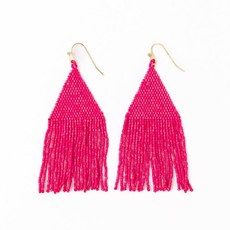 Lexie Beaded Earrings in Hot Pink