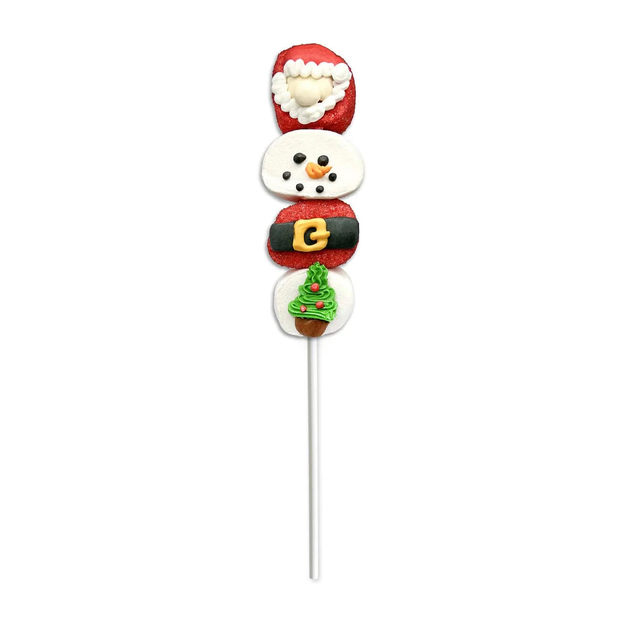 Santa Snowman Marshmallow Kabob