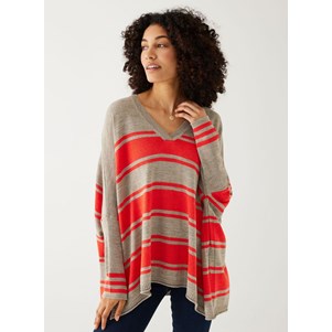Catalina V-Neck Sweater in Driftwood