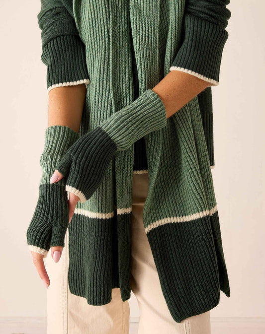Montauk Colorblock Gloves in Eden