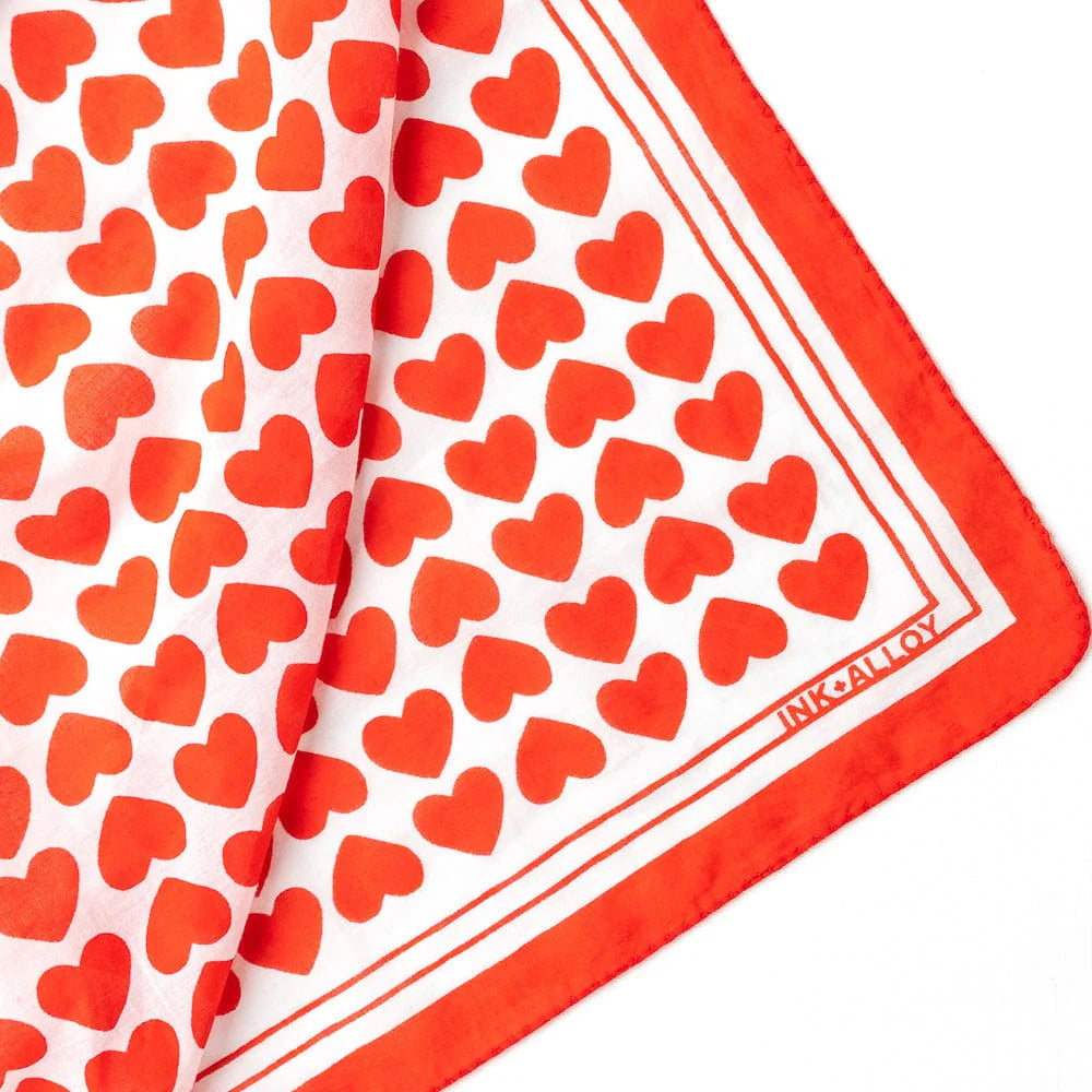 Olivia Scarf in Heart Print