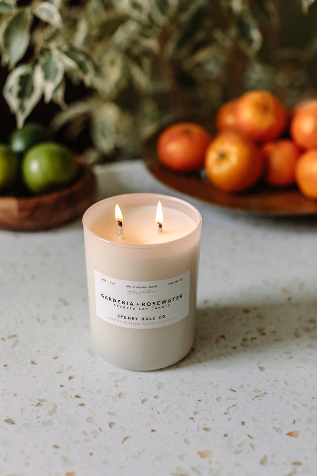 Gardenia + Rosewater Soy Candle