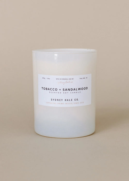 Tobacco + Sandalwood Soy Candle