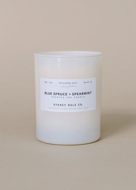 Blue Spruce + Spearmint Soy Candle