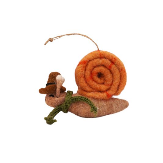Felt Dapper Snail Ornament