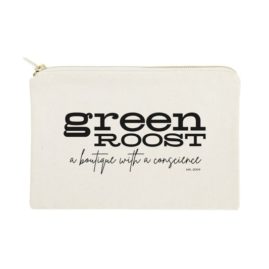 Green Roost Canvas Cosmetic Bag