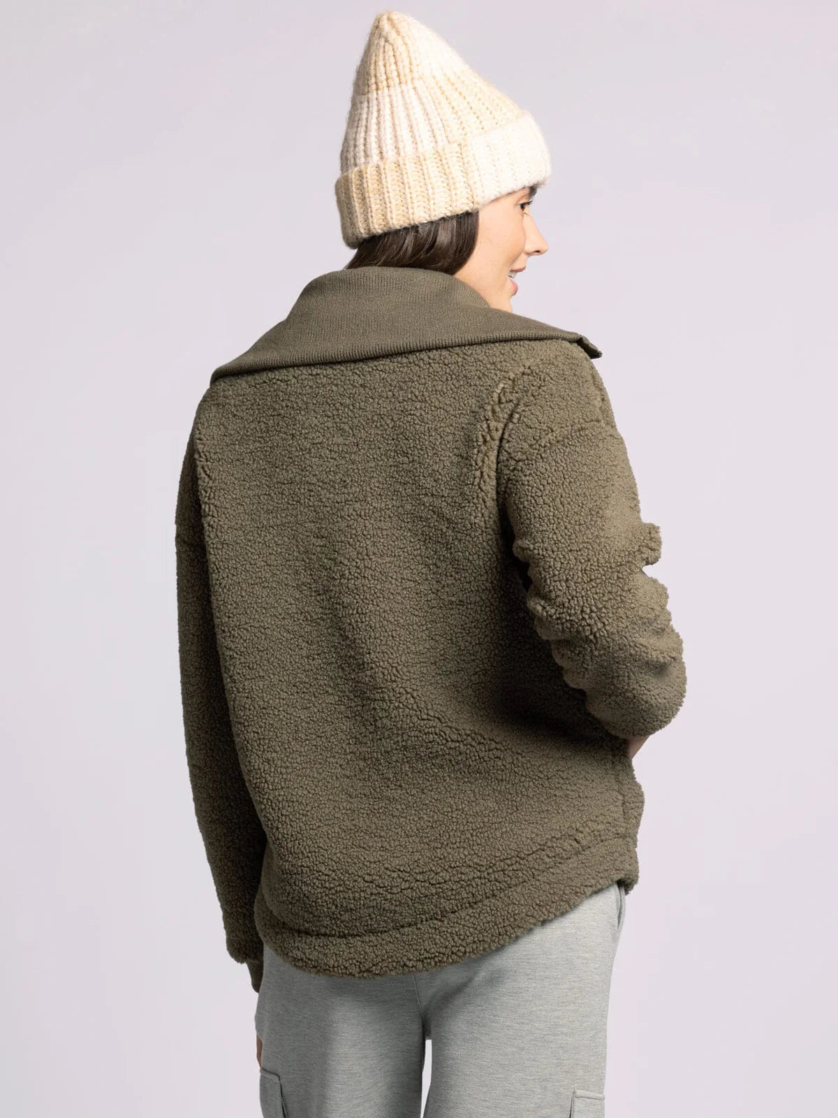Trista Coat in Dark Olive