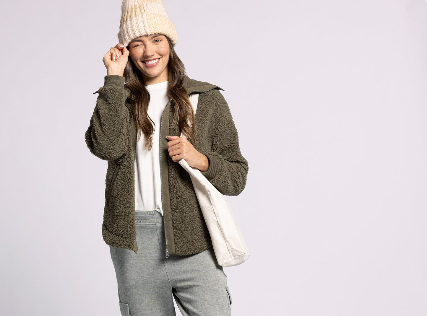 Trista Coat in Dark Olive