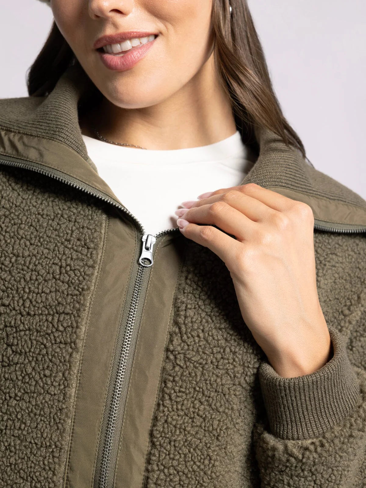 Trista Coat in Dark Olive