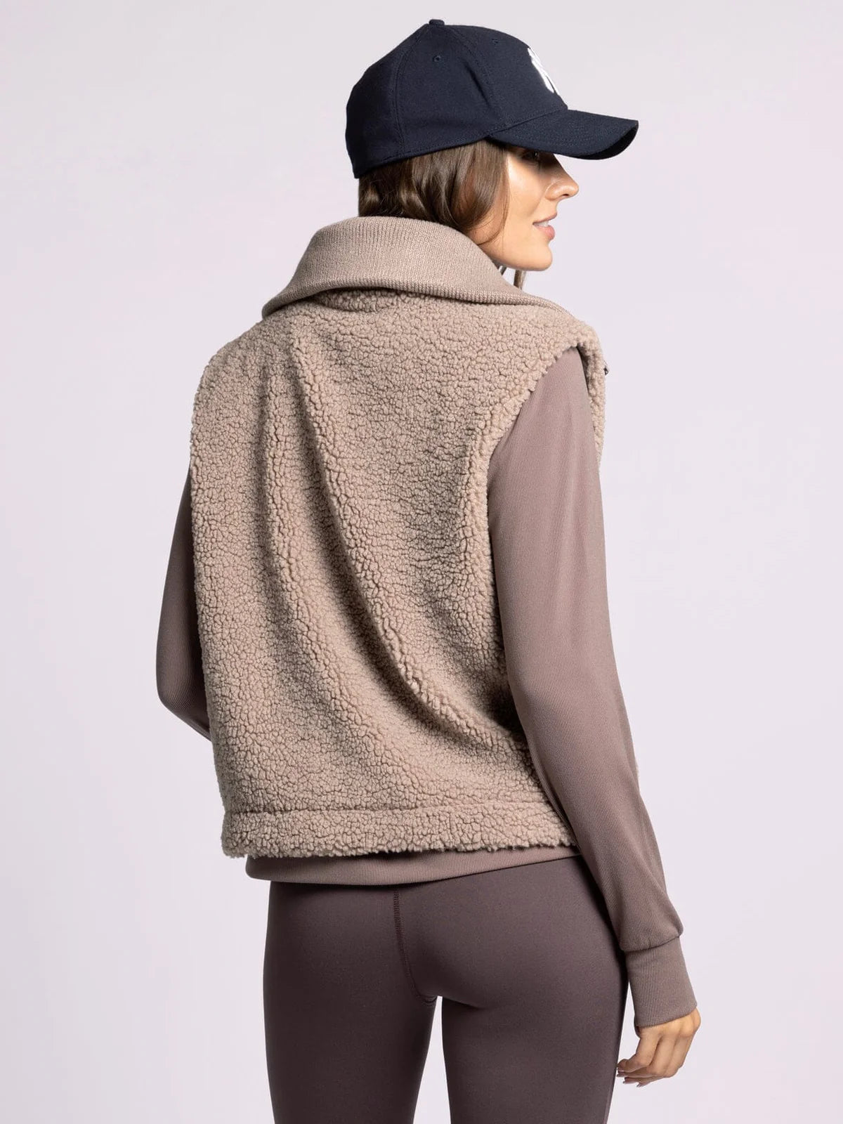 Trista Vest in Taupe