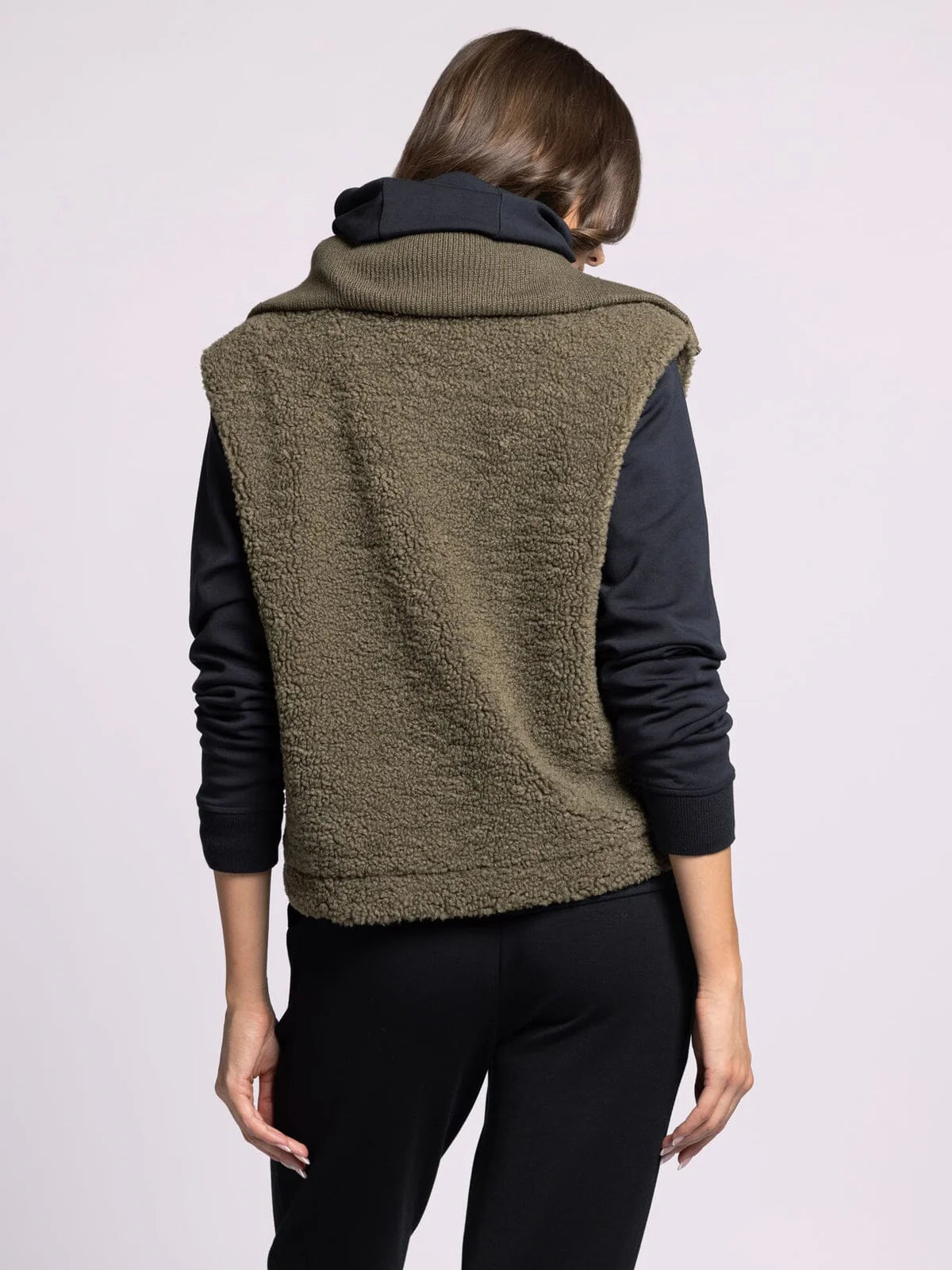 Trista Vest in Dark Olive