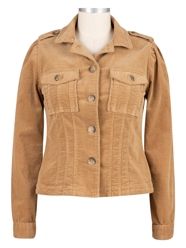 Kyra Corduroy Jacket with Buttons (Camel)