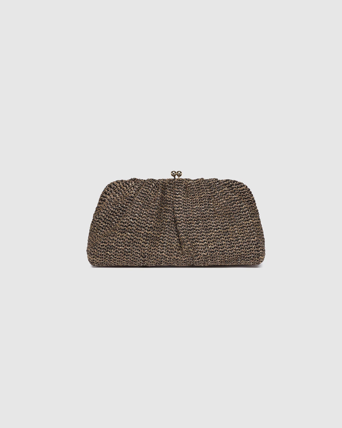 Goldie Clutch - Chocolate Knit