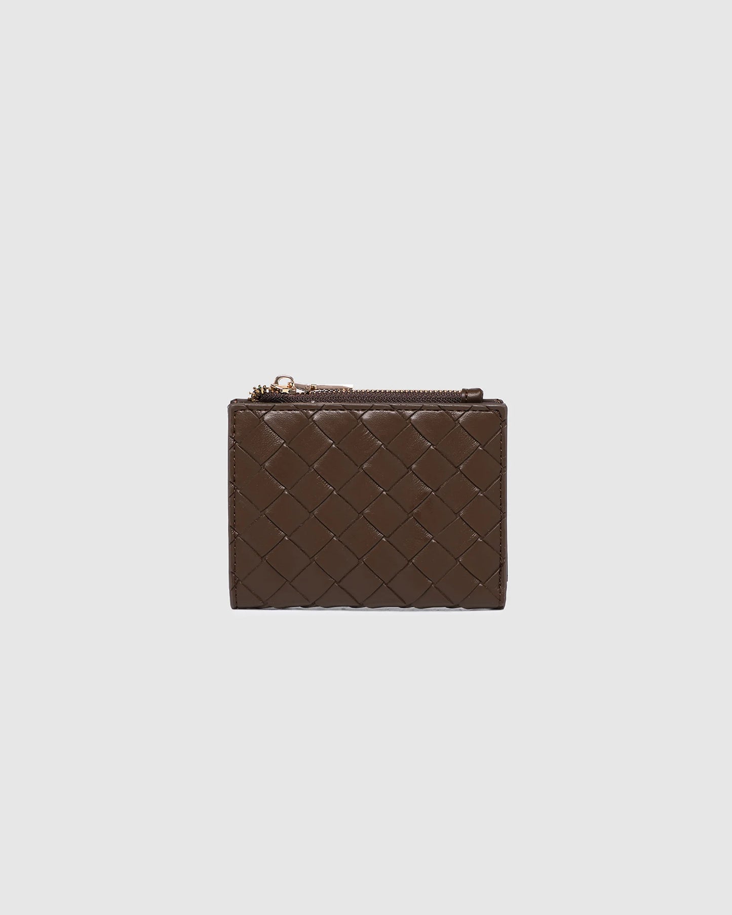 Lily Woven Wallet – Chocolate