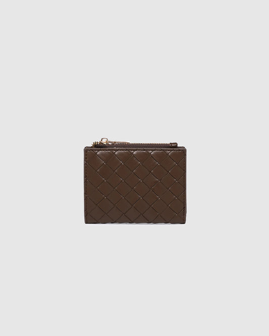 Lily Woven Wallet – Chocolate