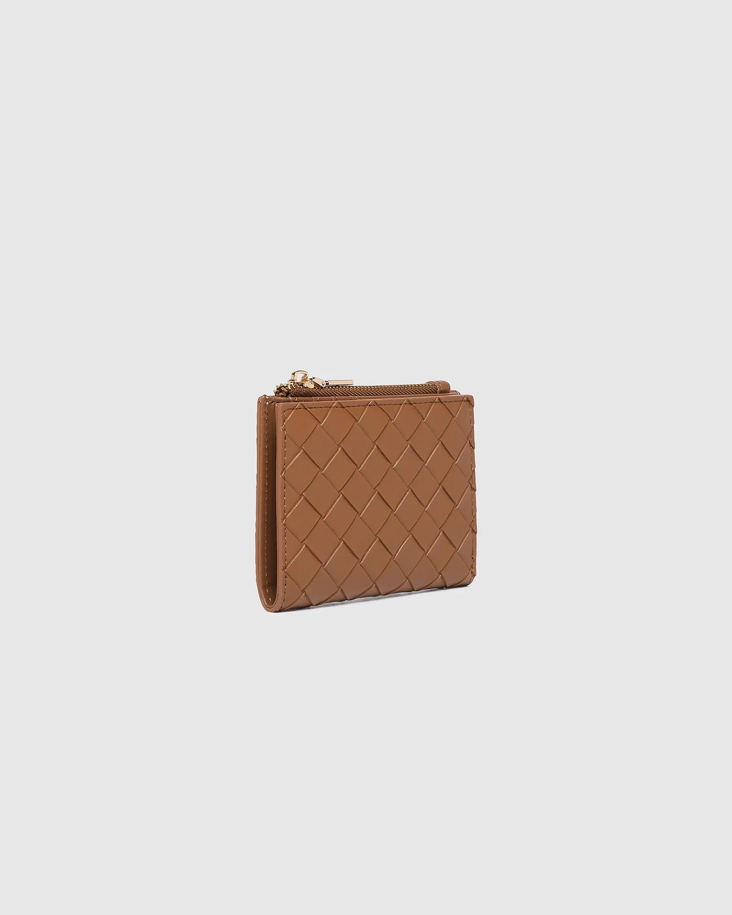 Lily Woven Wallet – Tan