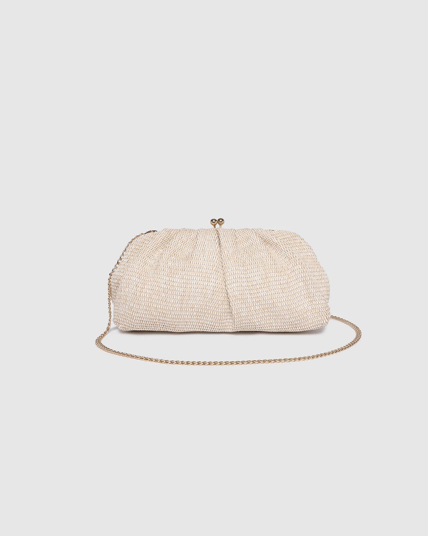 Goldie Clutch - Vanilla Raffia