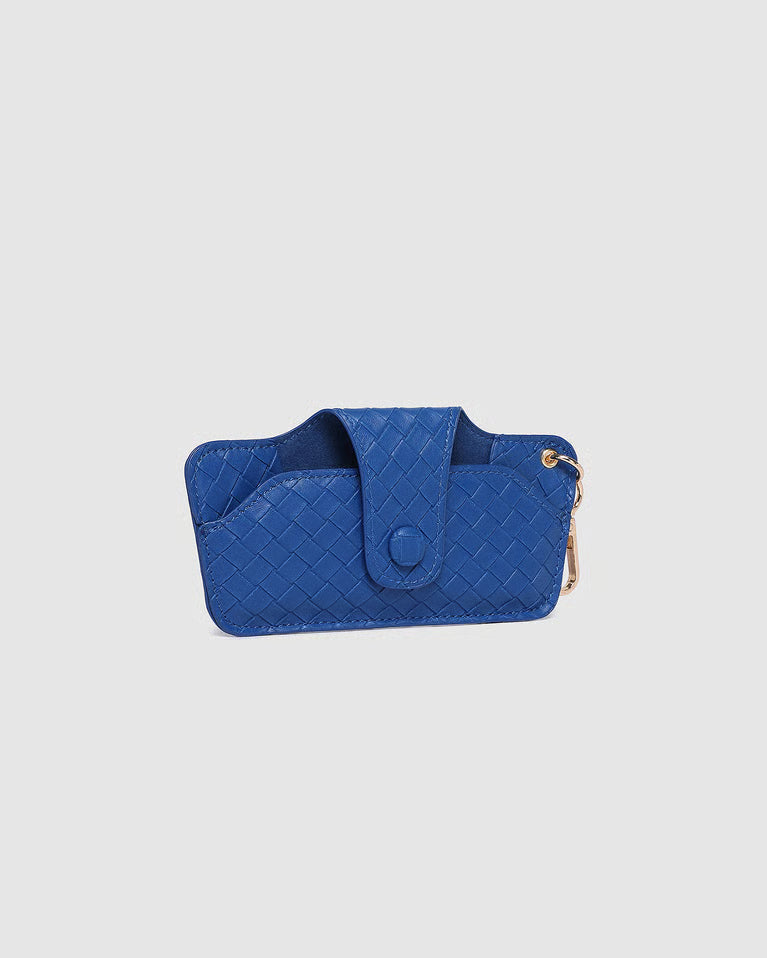 Skittle Sunglass Case - Woven Ocean Blue