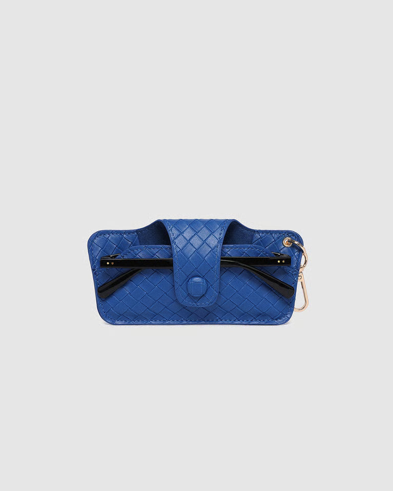 Skittle Sunglass Case - Woven Ocean Blue