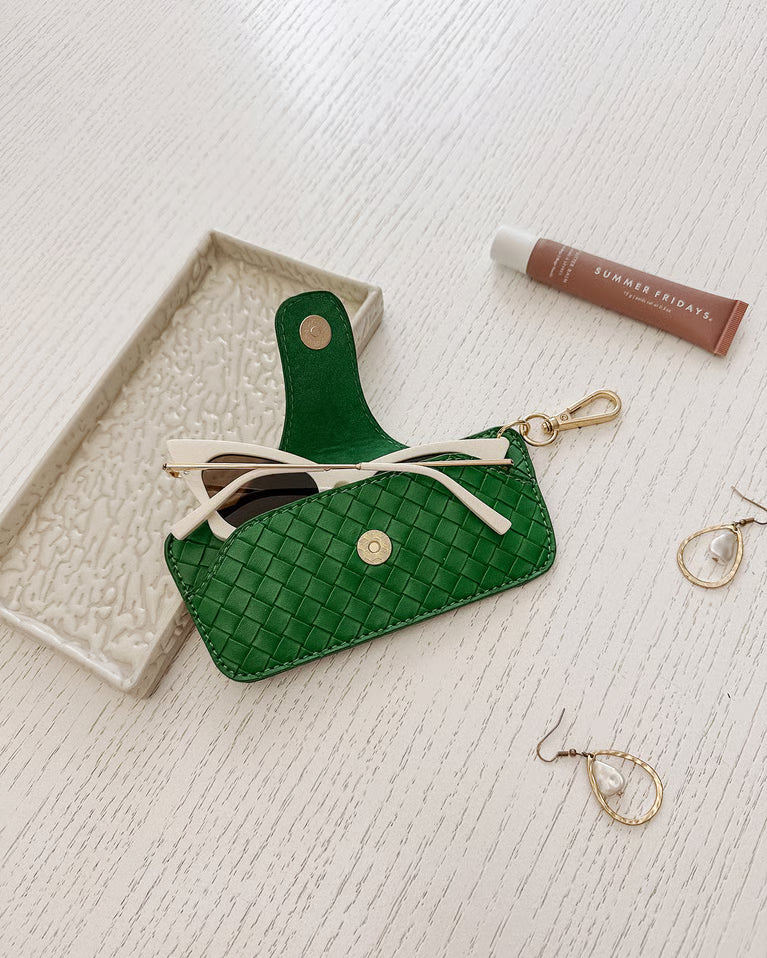 Skittle Sunglass Case - Woven Green