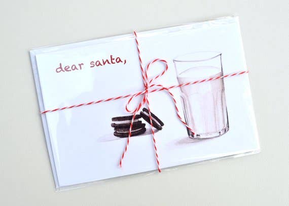 Letter to Santa Christmas Card for Kids