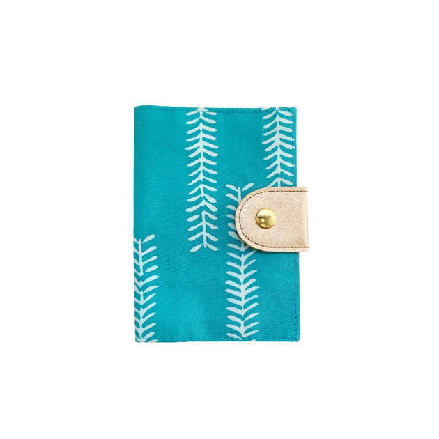 Batik Passport Cover - Mint Arrow