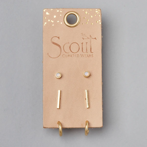 Scarlett Stud Earring Trio - Gold