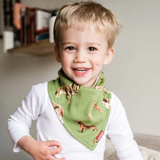 Hankerchief Bib in Tutu Elephants