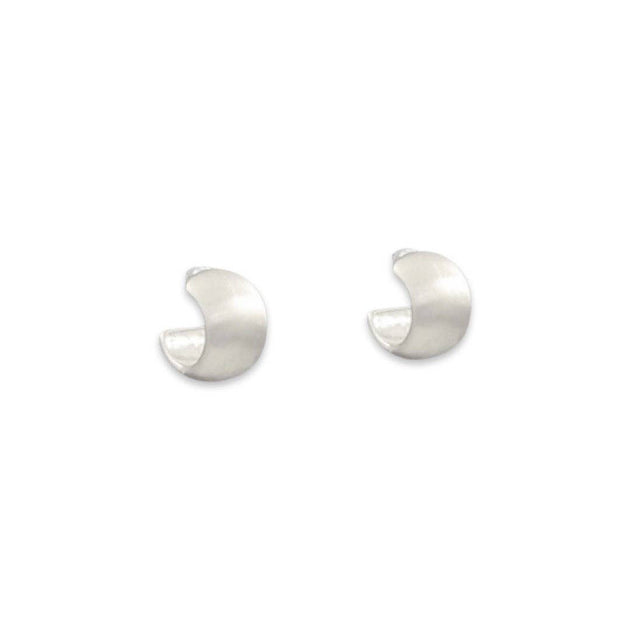 Petite Chunky Silver Hoop Earrings