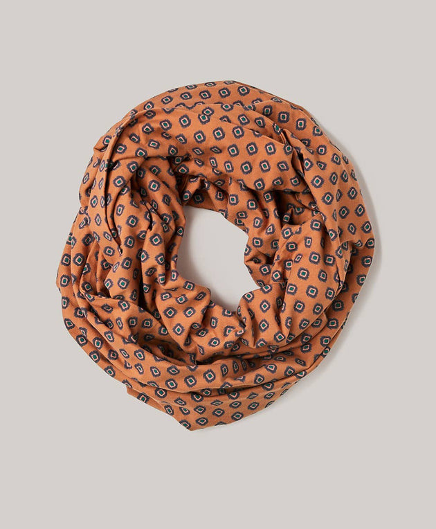 Women’s Smooth Jersey Infinity Scarf in Amber Ikat