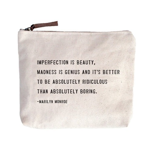 Quote Pouch: Imperfection is Beauty