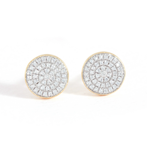 Disc Fashion Stud Earring in Gold
