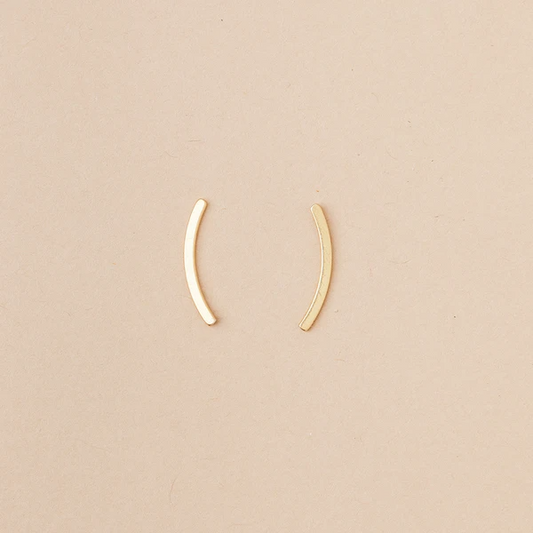 Refined Earring Collection - Comet Curve/Gold Vermeil