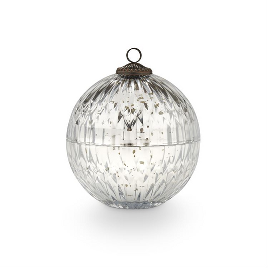 Balsam & Cedar Mercury Ornament Candle in Silver
