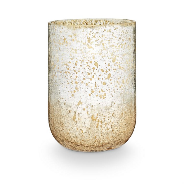 Balsam & Cedar Large Crackle Glass Candle