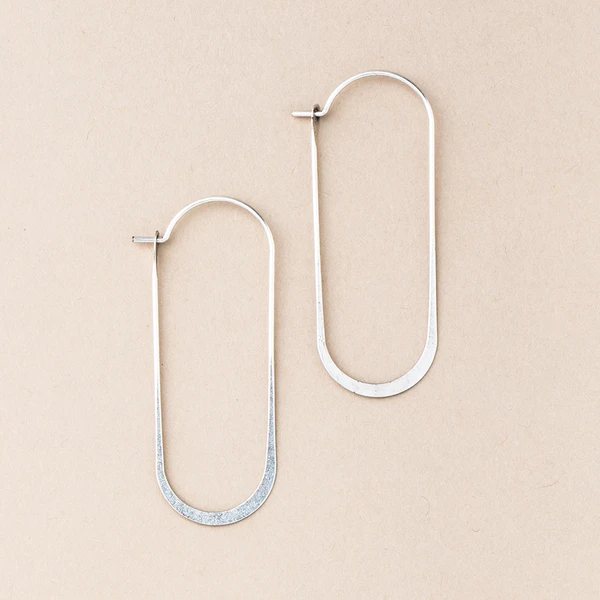 Refined Earring Collection - Cosmic Oval/Sterling Silver