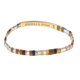 Good Karma Miyuki Bracelet | Sparkle & Shine - Topaz/Gold