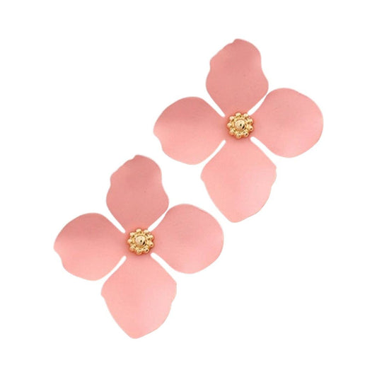 Blush Petal Statement Stud