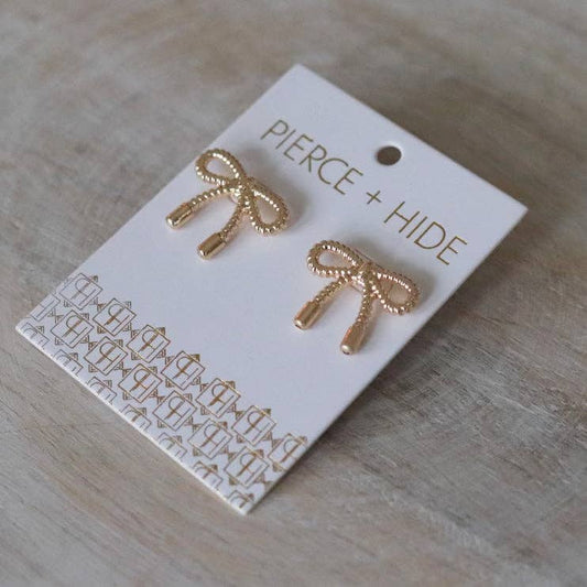 Rope Ribbon Stud Earrings