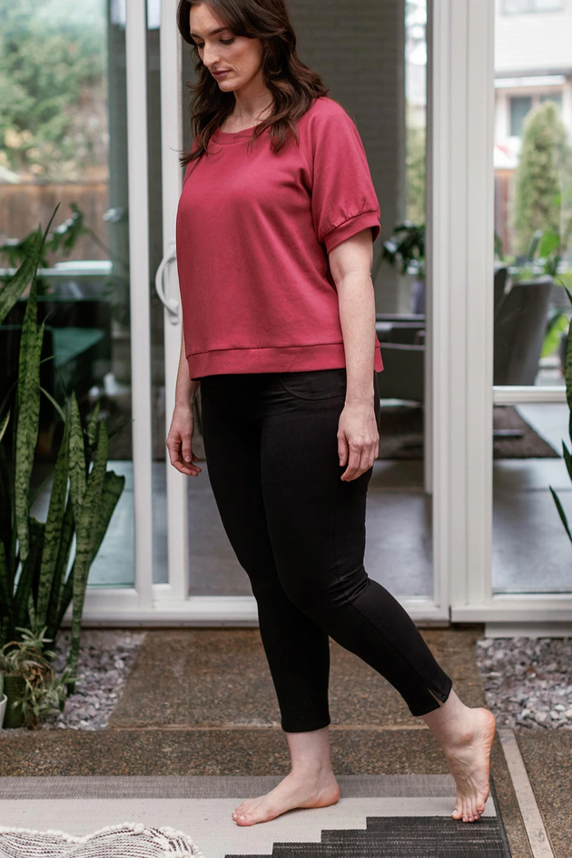 Abby High Waisted Pencil Pant in Black