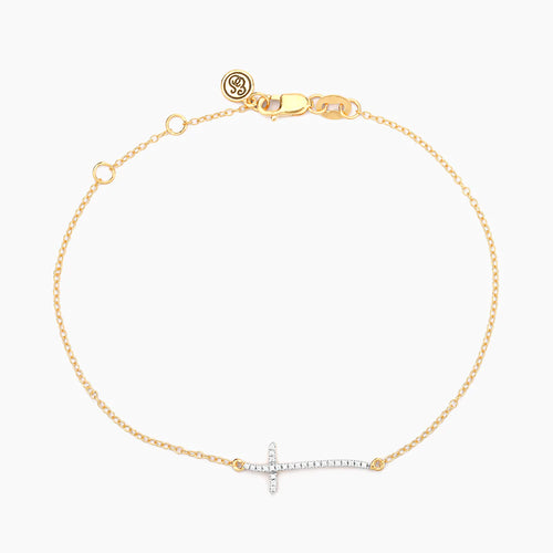 Criss Cross Chain Bracelet in Gold