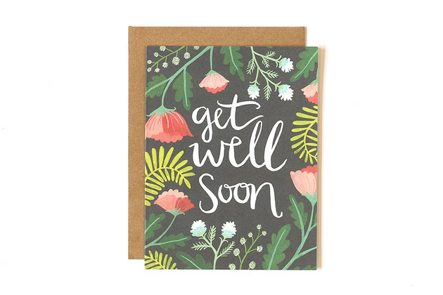 Get Well Floral Greeting Card