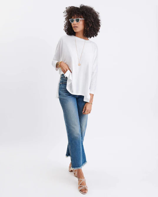 Catalina Slub Tee in White