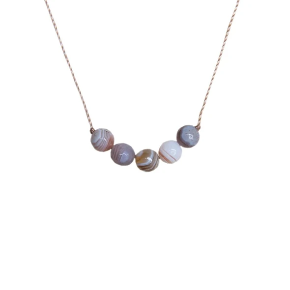 Intention Necklace in Botswana Agate - Change