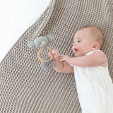 Organic Cotton Comfy Knit Baby Gift Set in Grey