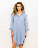 Essential Shirt Dress in Blue Stripe