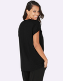 Downtime Lounge Top in Black