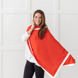 Dreamsoft Organic Cotton Travel Scarf - Poppy Banded